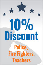 10% Discount Police, Fire Fighters, Teachers